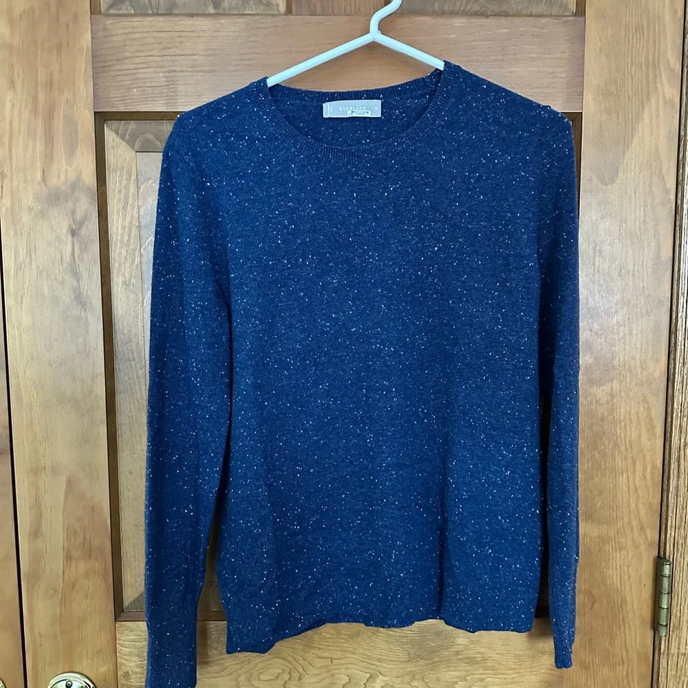Everlane | Blue Donegal Speckled Cashmere Sweater - Picture 3 of 4